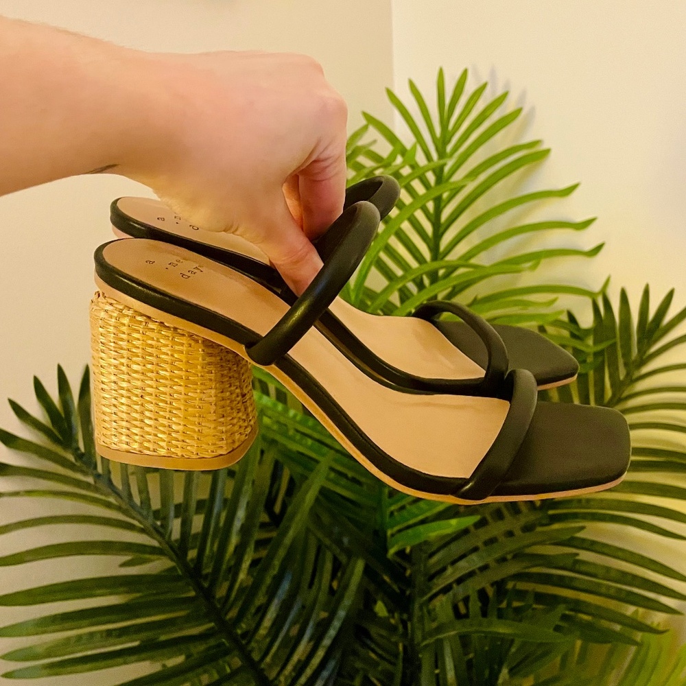 A New Day Miley Rattan Block Heels